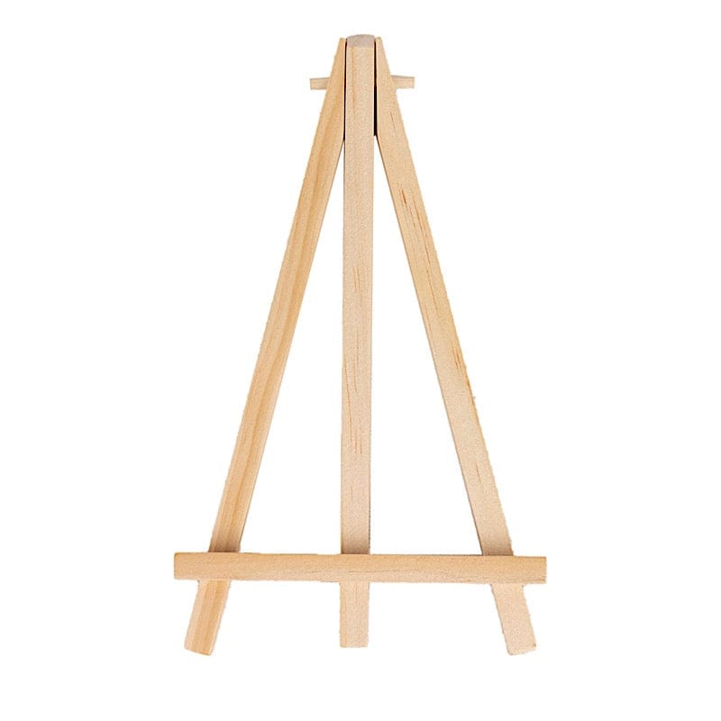 10 Natural Wood Mini Easel Table Number Sign Holders Place Card Stands