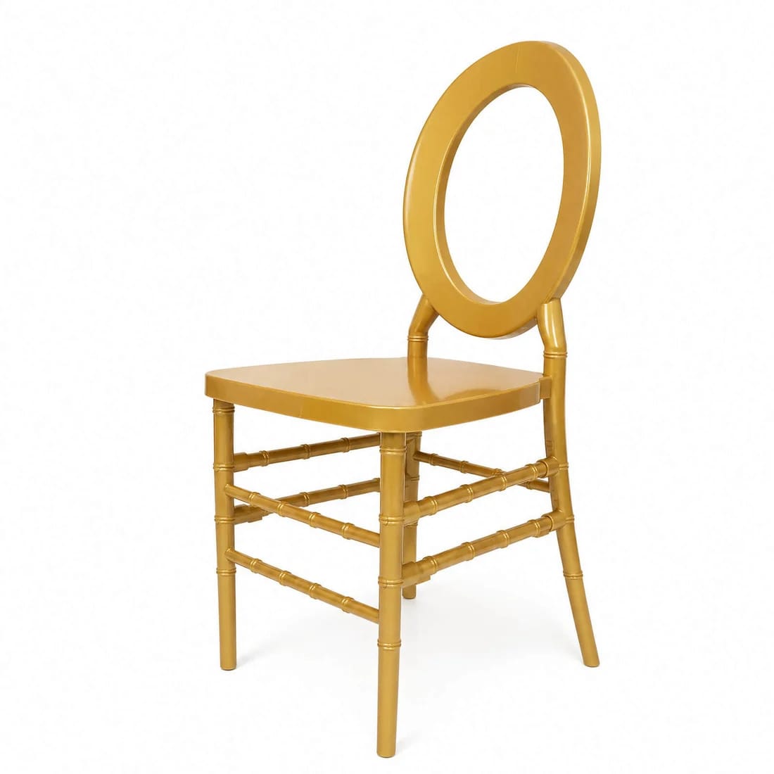 3 pcs Stackable Acrylic Chiavari Ghost Chairs with Oval Open Back