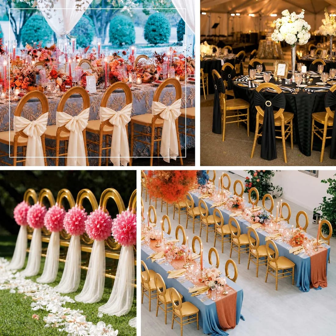 3 pcs Stackable Acrylic Chiavari Ghost Chairs with Oval Open Back