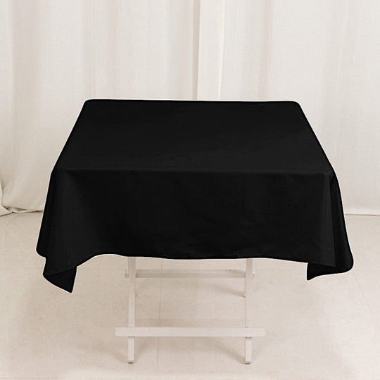 54x54 in Cotton Blend Square Tablecloth - Wrinkle-Resistant Fabric for Weddings and Events