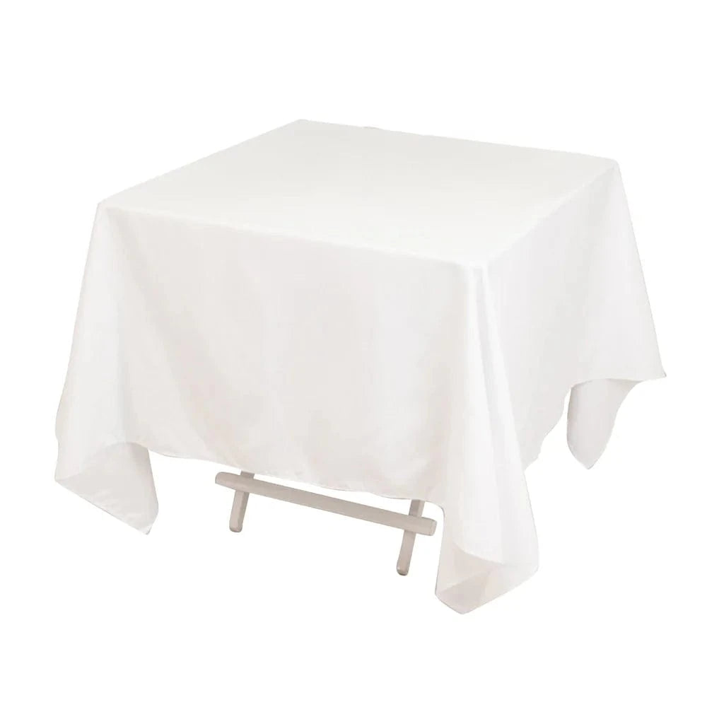 70x70 in Cotton Blend Square Tablecloth - Wrinkle-Resistant Fabric for Weddings and Events
