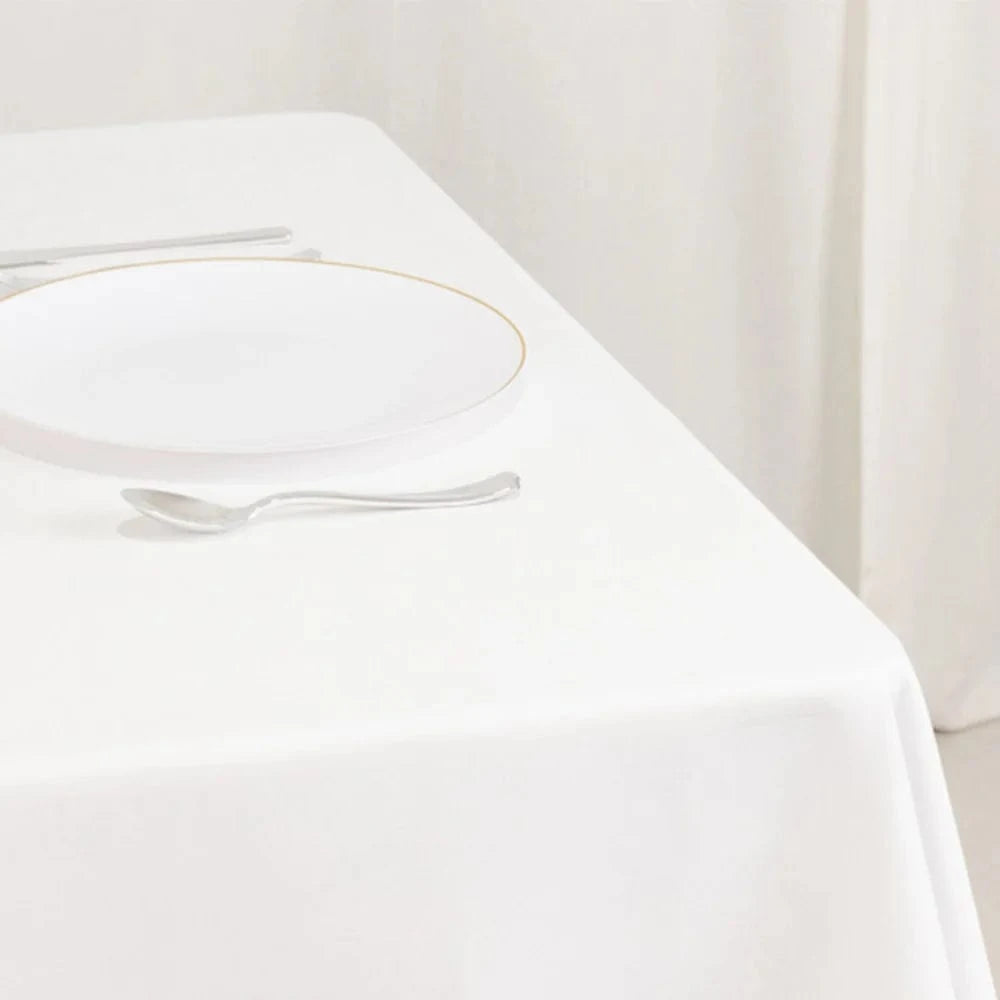 70x70 in Cotton Blend Square Tablecloth - Wrinkle-Resistant Fabric for Weddings and Events