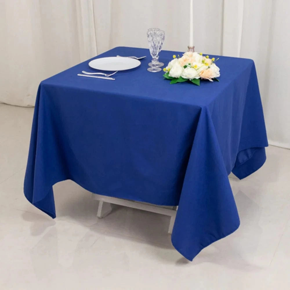 70x70 in Cotton Blend Square Tablecloth - Wrinkle-Resistant Fabric for Weddings and Events