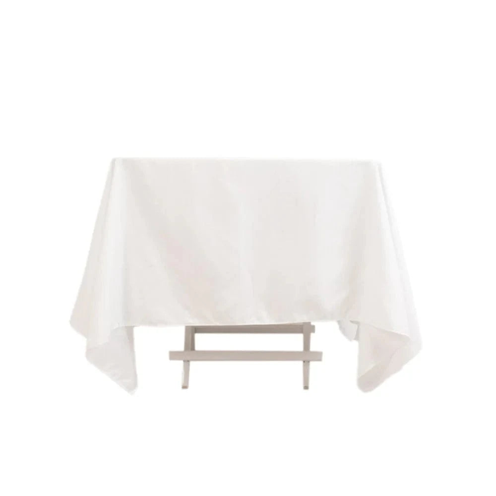 70x70 in Cotton Blend Square Tablecloth - Wrinkle-Resistant Fabric for Weddings and Events