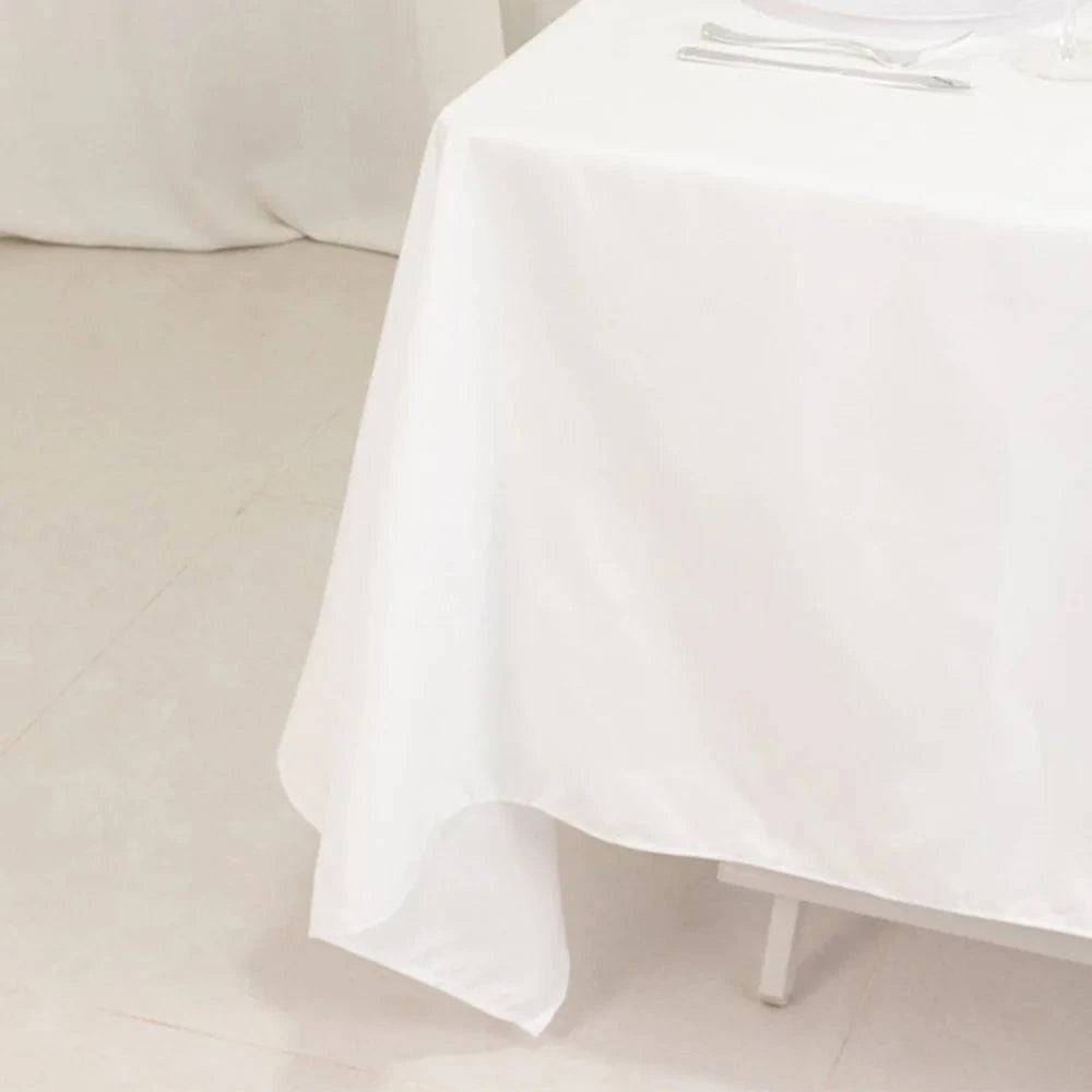 70x70 in Cotton Blend Square Tablecloth - Wrinkle-Resistant Fabric for Weddings and Events