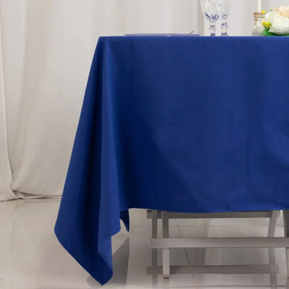 70x70 in Cotton Blend Square Tablecloth - Wrinkle-Resistant Fabric for Weddings and Events