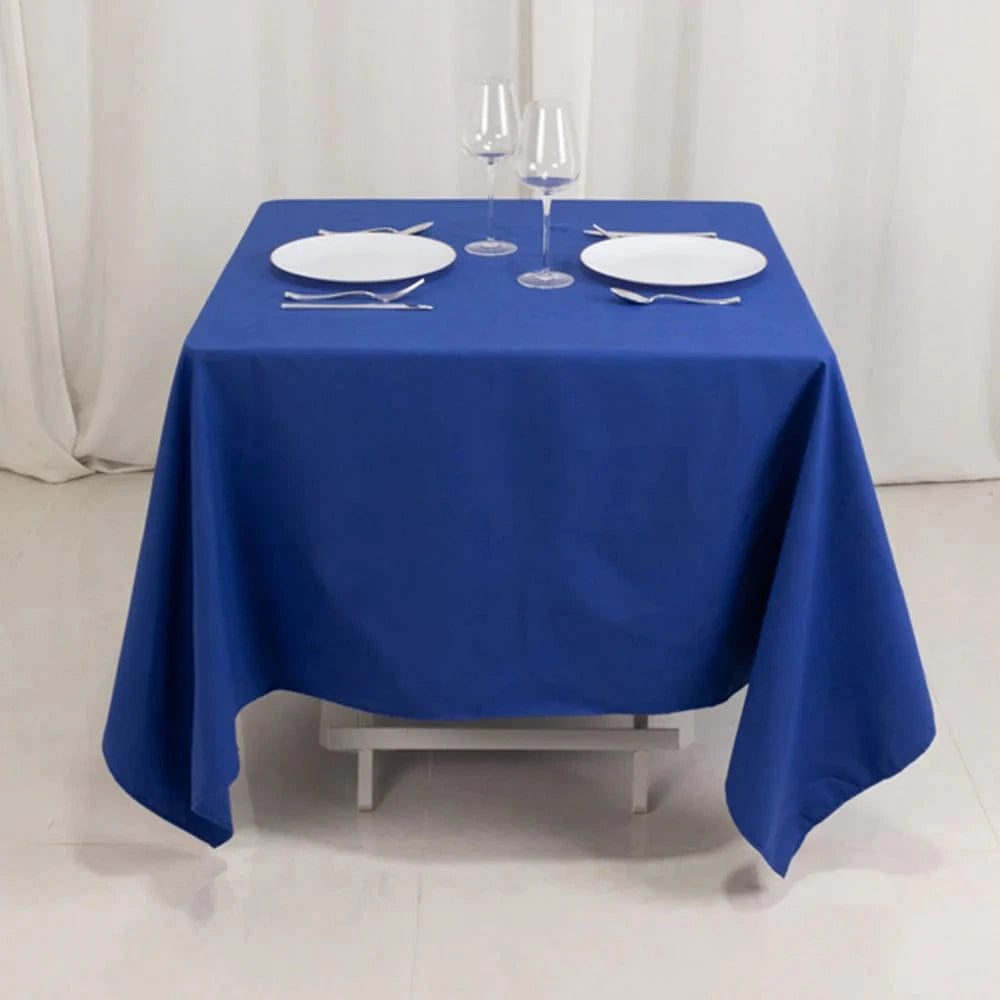 70x70 in Cotton Blend Square Tablecloth - Wrinkle-Resistant Fabric for Weddings and Events