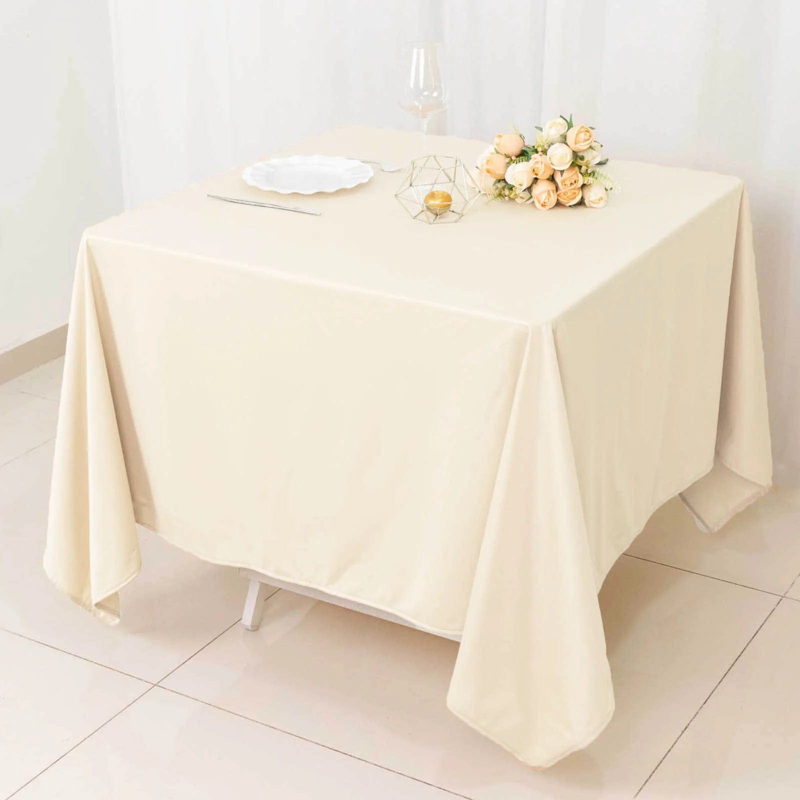 70x70 in Premium Scuba Polyester Square Tablecloth Party Linens