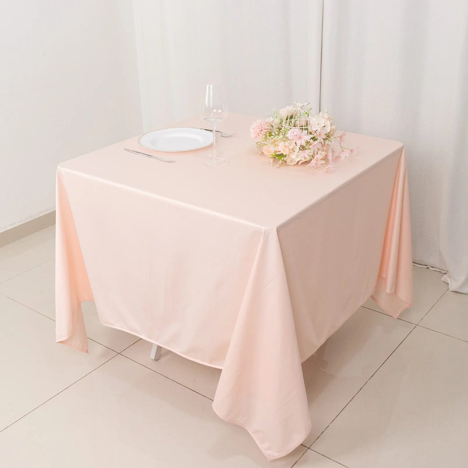 70x70 in Premium Scuba Polyester Square Tablecloth Party Linens