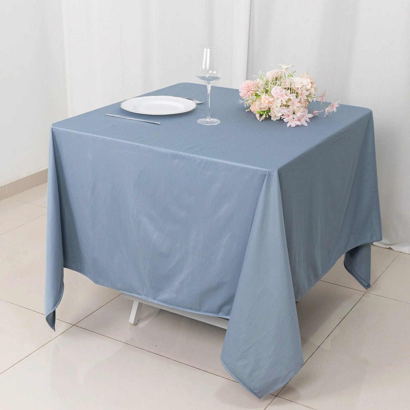 70x70 in Premium Scuba Polyester Square Tablecloth Party Linens