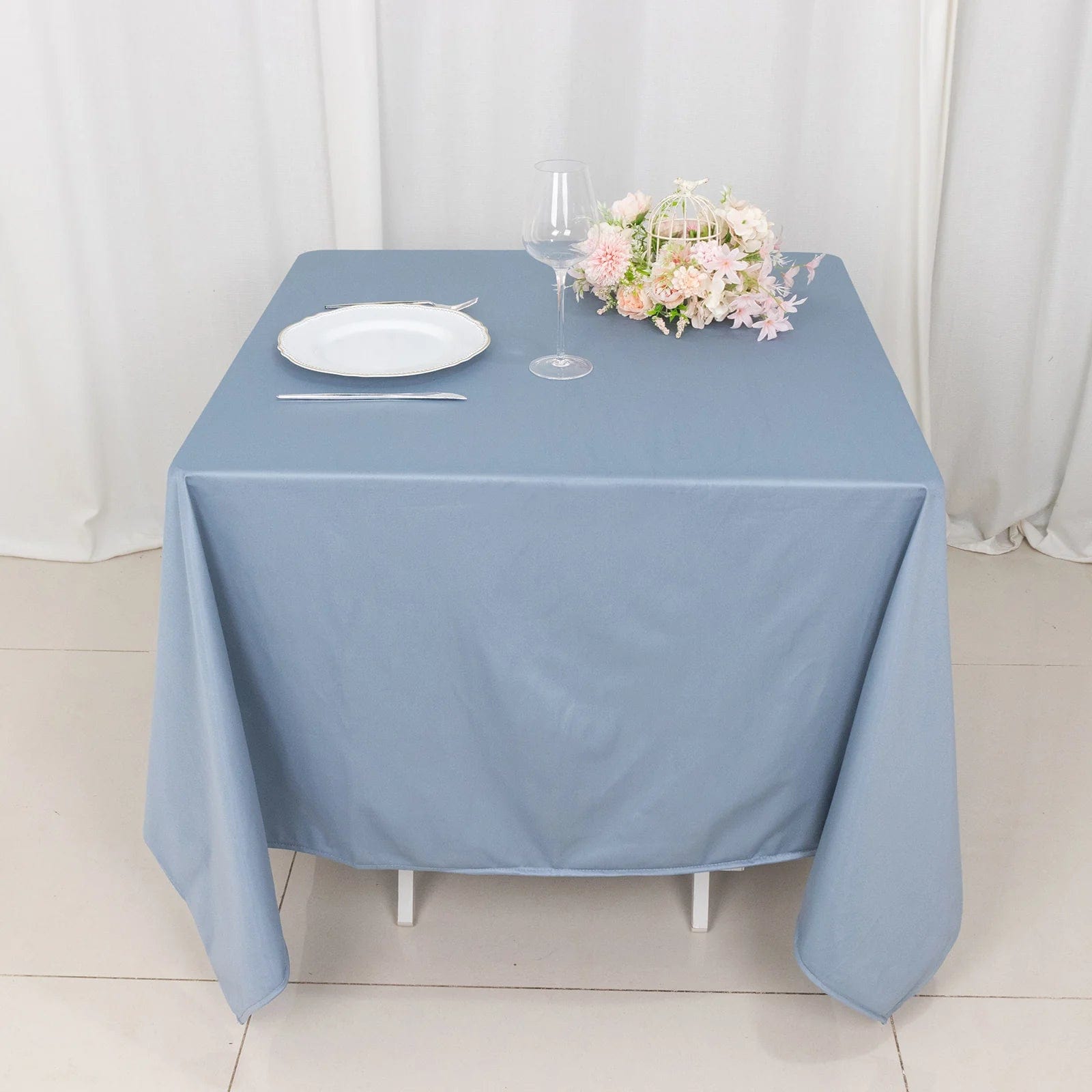 70x70 in Premium Scuba Polyester Square Tablecloth Party Linens