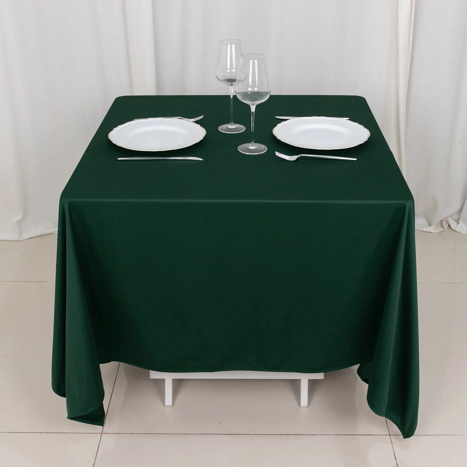 70x70 in Premium Scuba Polyester Square Tablecloth Party Linens