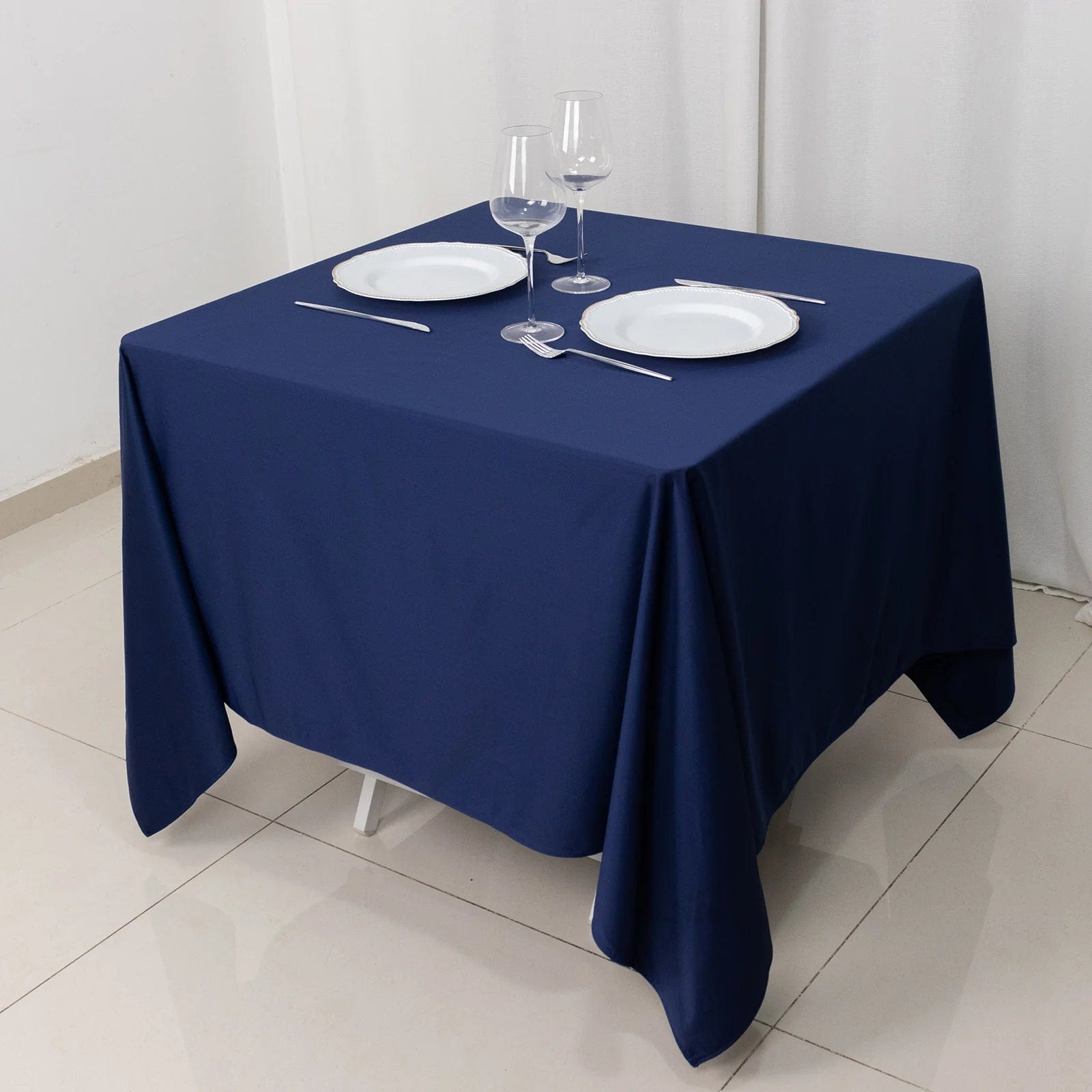 70x70 in Premium Scuba Polyester Square Tablecloth Party Linens