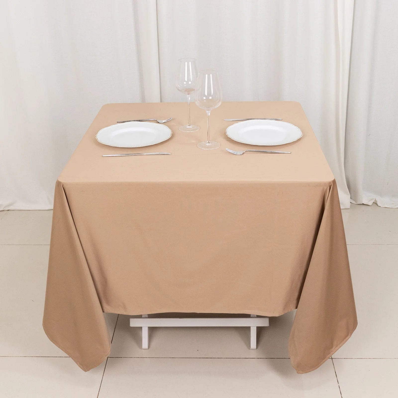 70x70 in Premium Scuba Polyester Square Tablecloth Party Linens