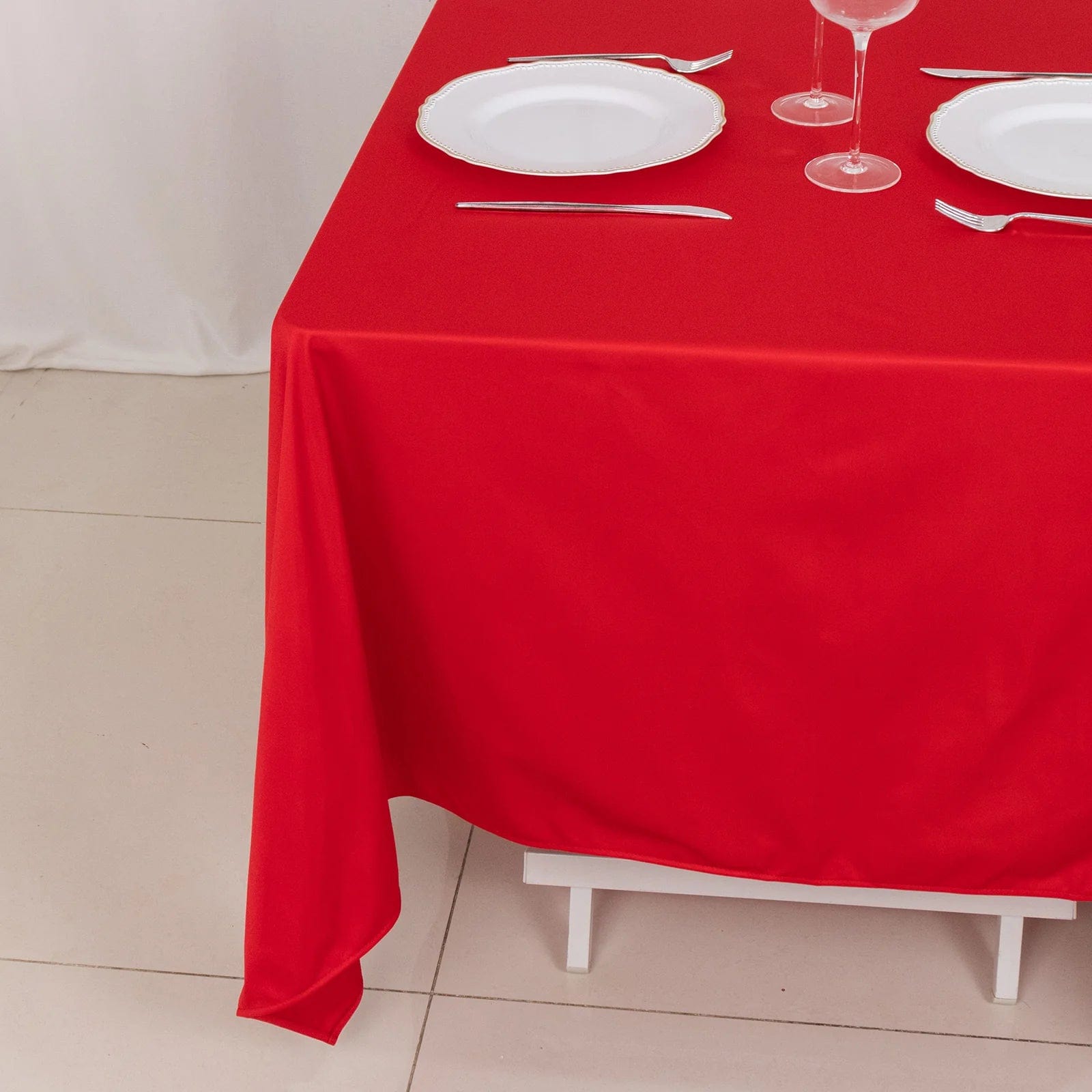 70x70 in Premium Scuba Polyester Square Tablecloth Party Linens