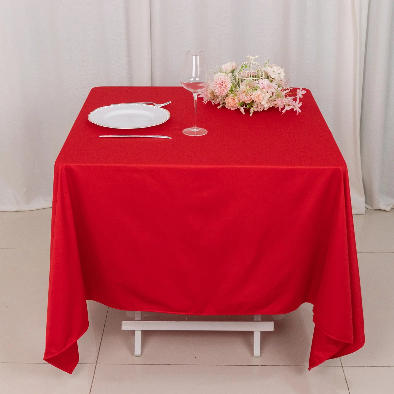 70x70 in Premium Scuba Polyester Square Tablecloth Party Linens