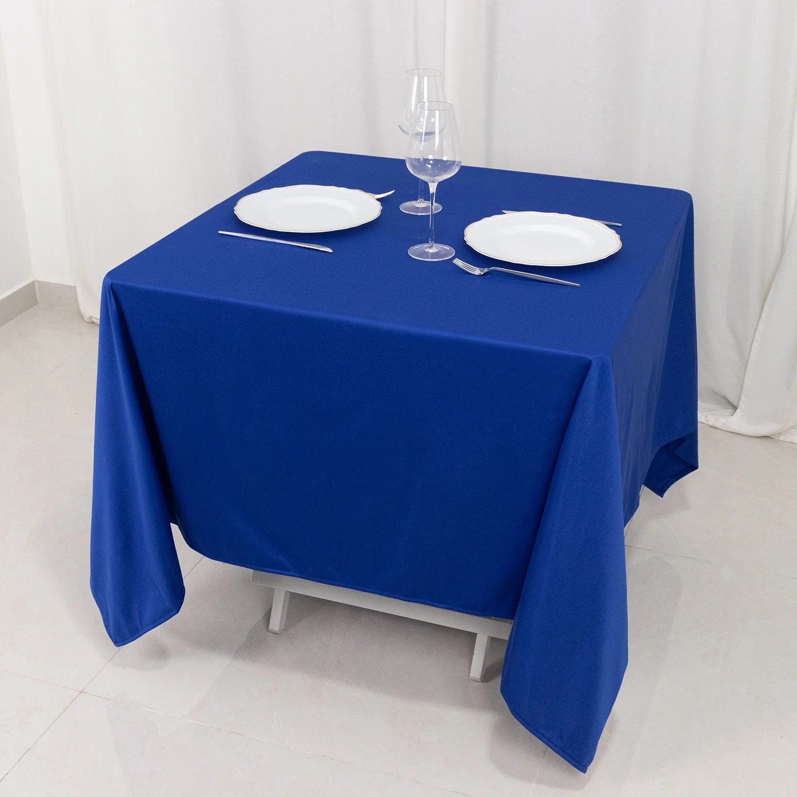 70x70 in Premium Scuba Polyester Square Tablecloth Party Linens