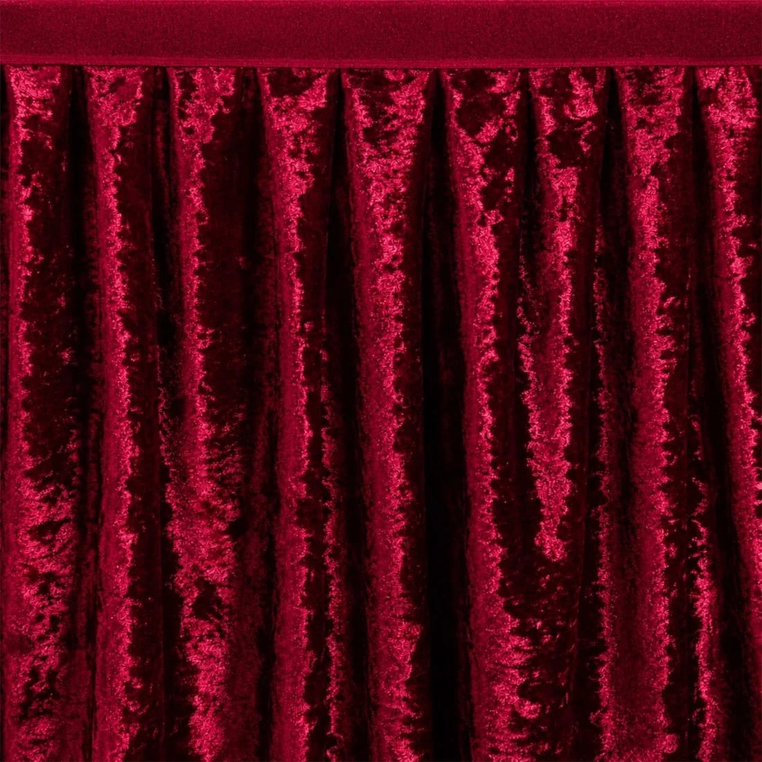 Crushed Velvet Stage Skirt Portable Shirred Pleated Event Platform Cover