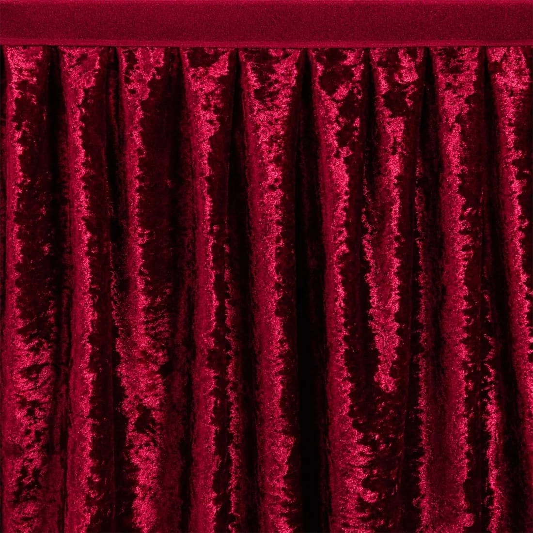Crushed Velvet Stage Skirt Portable Shirred Pleated Event Platform Cover
