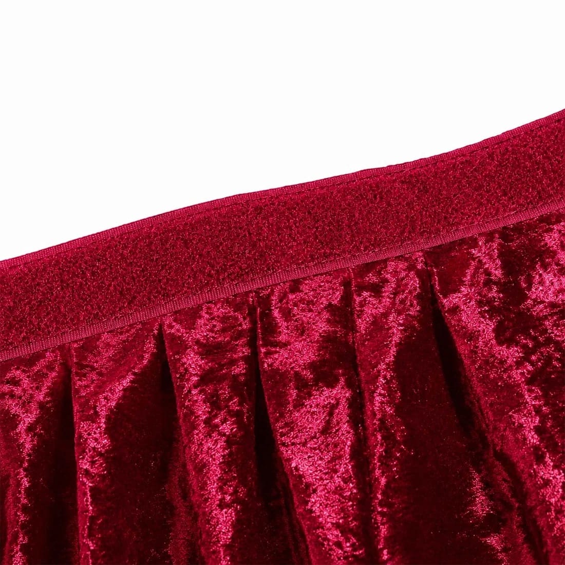 Crushed Velvet Stage Skirt Portable Shirred Pleated Event Platform Cover