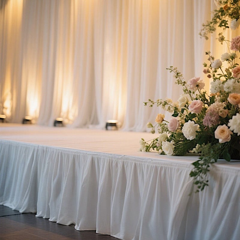 Polyester Shirred Pleat Portable Stage Skirting