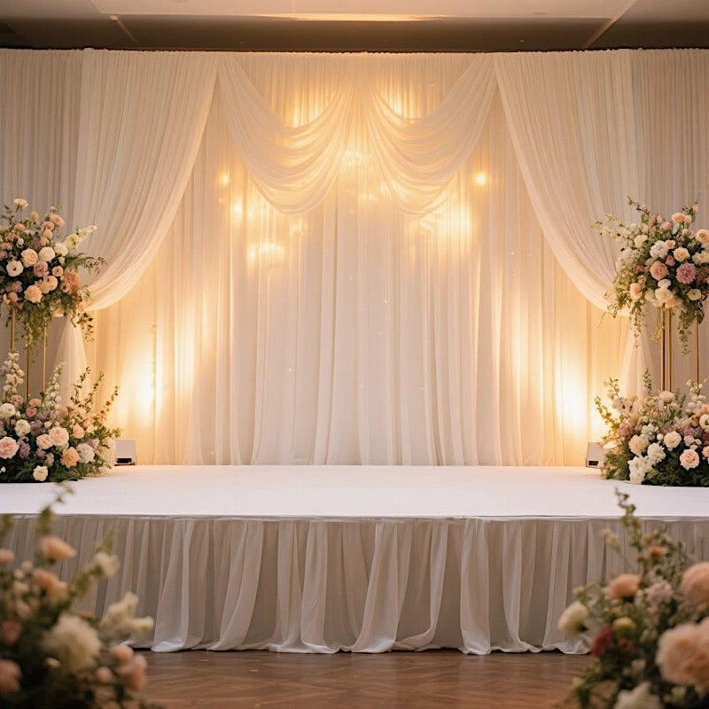 Polyester Shirred Pleat Portable Stage Skirting