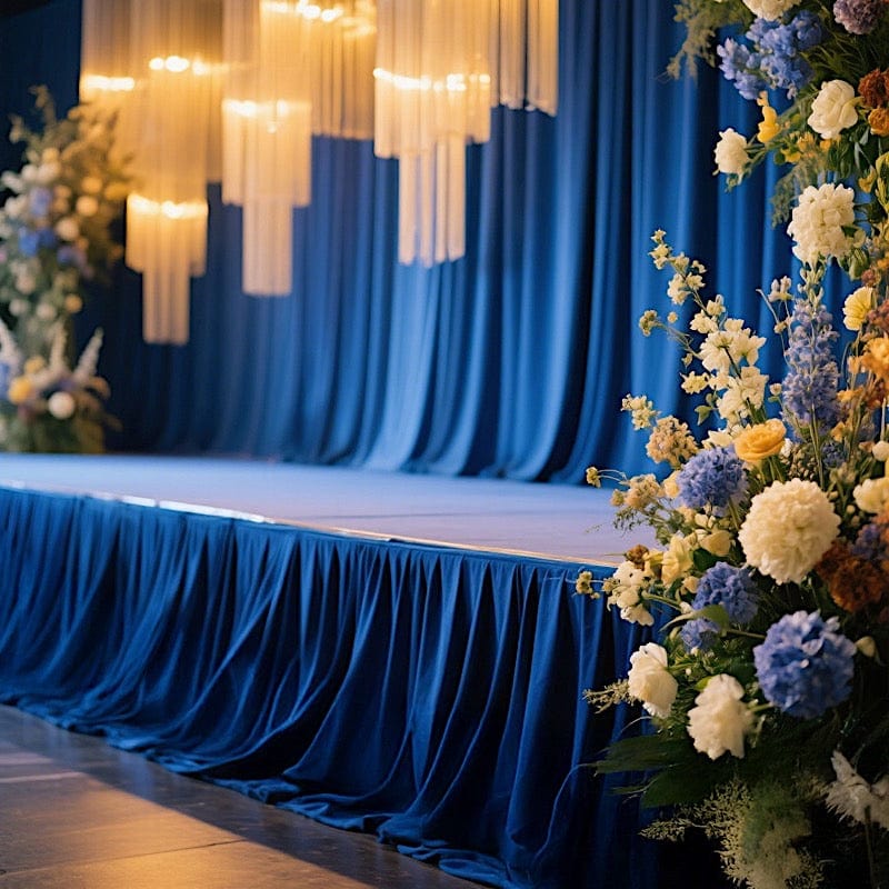 Polyester Shirred Pleat Portable Stage Skirting