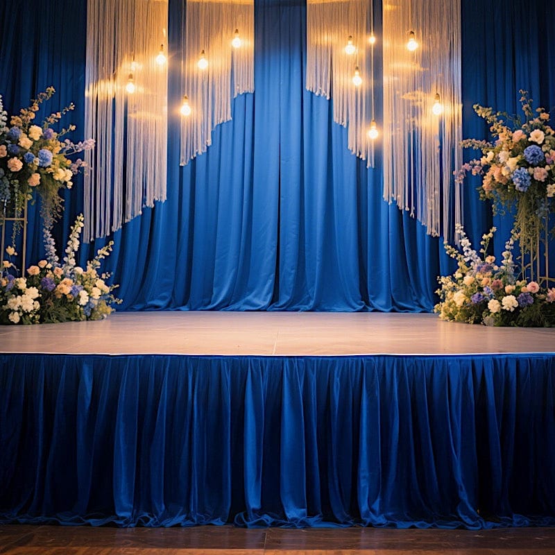 Polyester Shirred Pleat Portable Stage Skirting