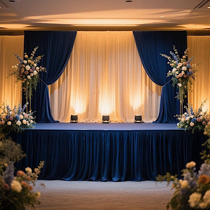 Polyester Shirred Pleat Portable Stage Skirting