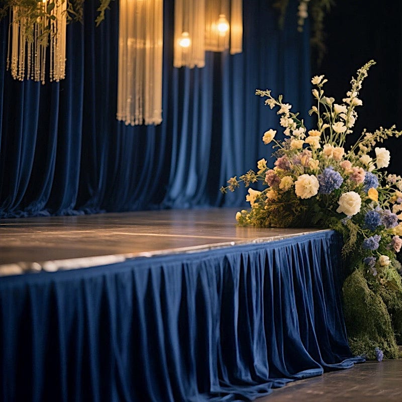 Polyester Shirred Pleat Portable Stage Skirting