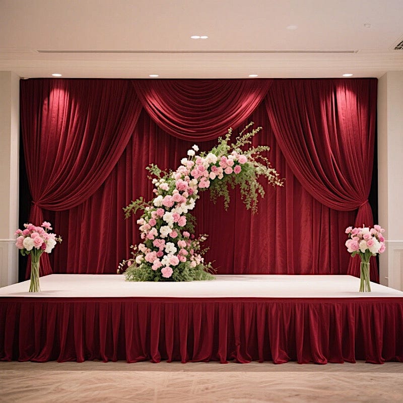 Polyester Shirred Pleat Portable Stage Skirting