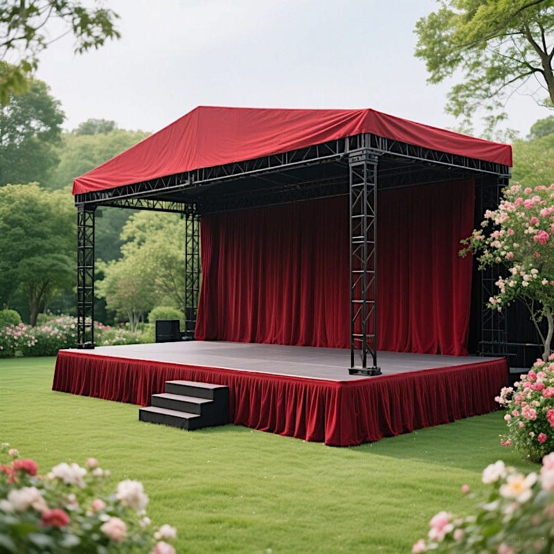 Polyester Shirred Pleat Portable Stage Skirting