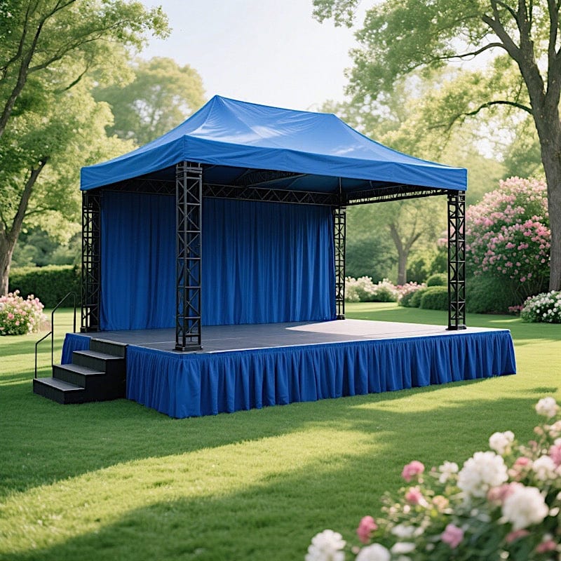Polyester Shirred Pleat Portable Stage Skirting