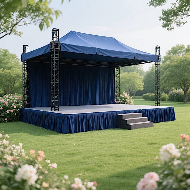 Polyester Shirred Pleat Portable Stage Skirting
