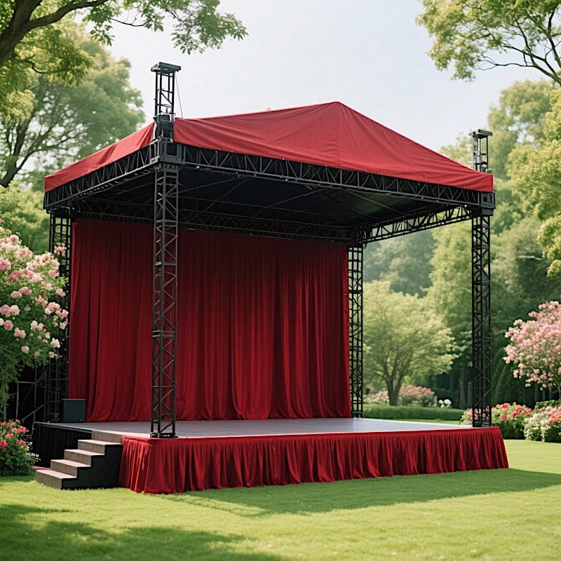 Polyester Shirred Pleat Portable Stage Skirting