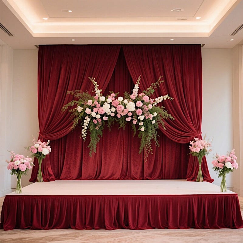 Polyester Shirred Pleat Portable Stage Skirting