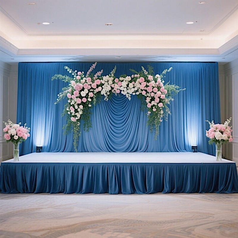 Polyester Shirred Pleat Portable Stage Skirting