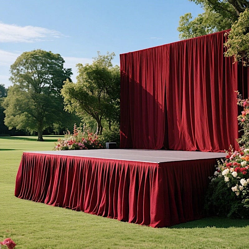 Polyester Shirred Pleat Portable Stage Skirting