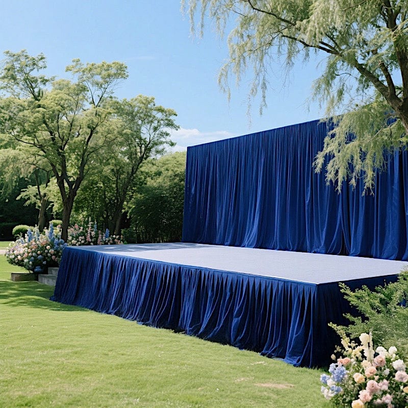 Polyester Shirred Pleat Portable Stage Skirting