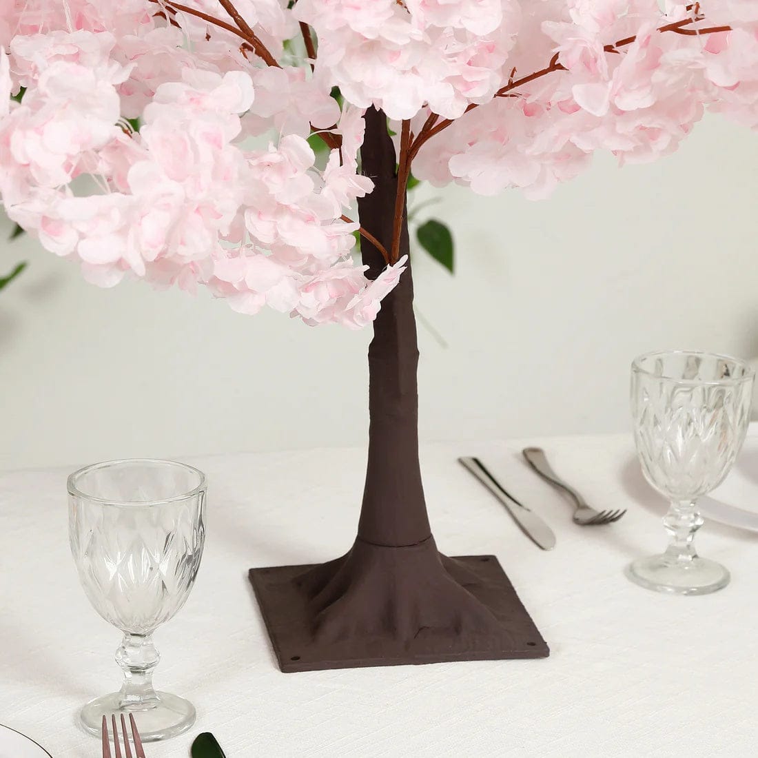 3 feet Silk Artificial Cherry Blossom Tree Centerpiece with Metal Base