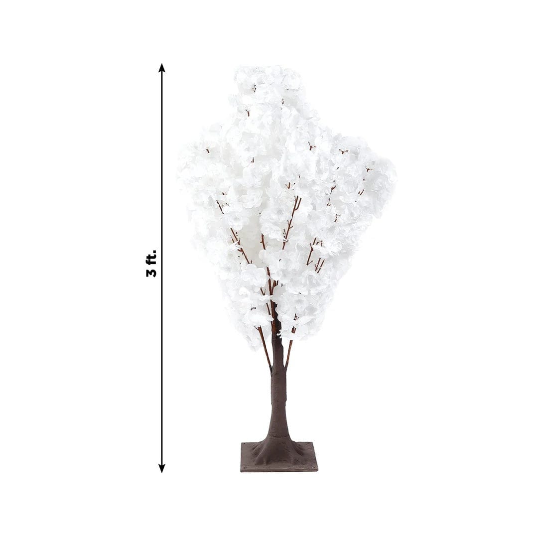 3 feet Silk Artificial Cherry Blossom Tree Centerpiece with Metal Base