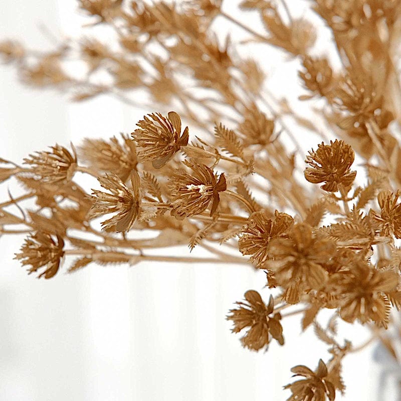 4 Metallic Gold Artificial Baby's Breath Flower Bouquets