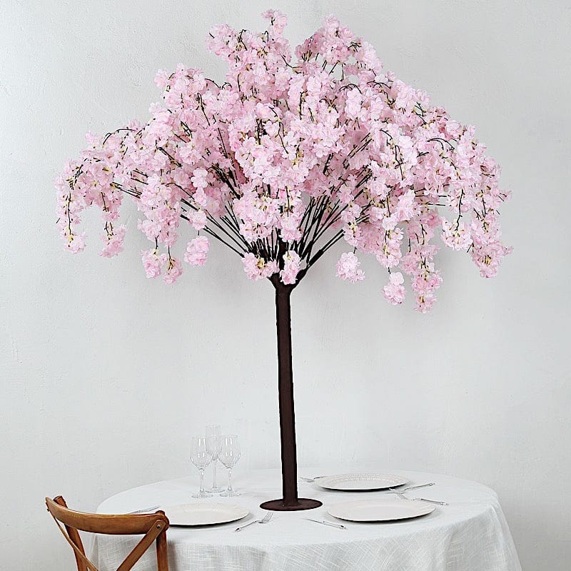 5 feet Artificial Silk Sakura Flowers Wishing Tree  with Detachable Metal Base