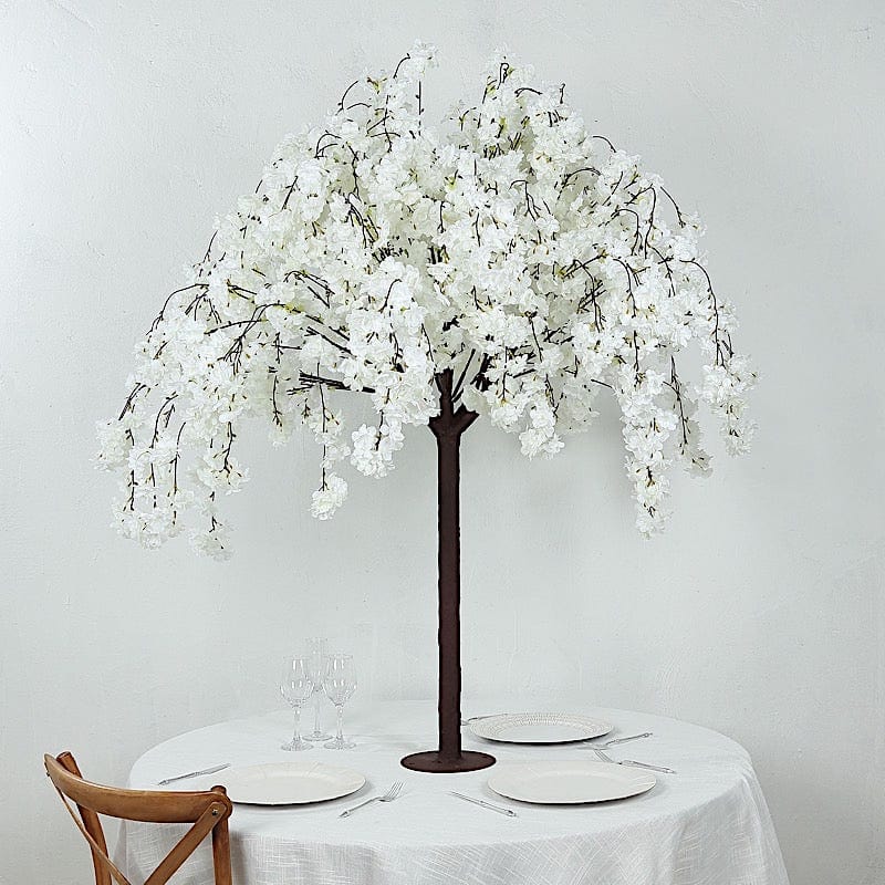 5 feet Artificial Silk Sakura Flowers Wishing Tree  with Detachable Metal Base