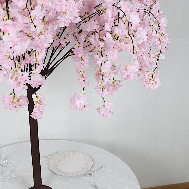 5 feet Artificial Silk Sakura Flowers Wishing Tree  with Detachable Metal Base