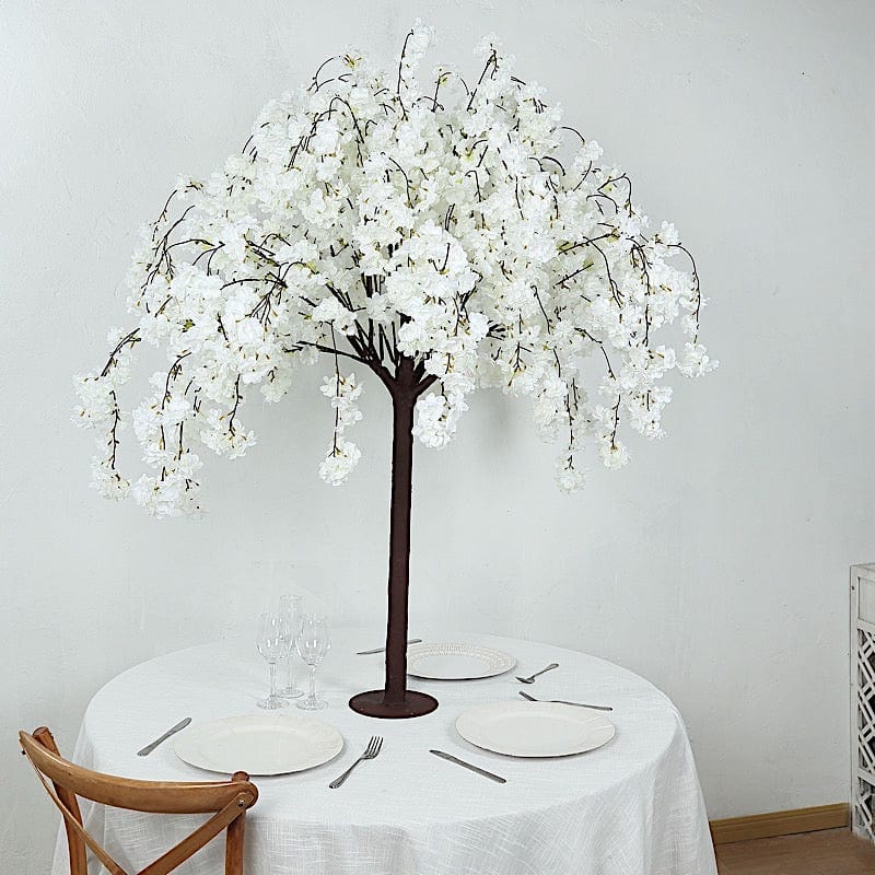 5 feet Artificial Silk Sakura Flowers Wishing Tree  with Detachable Metal Base