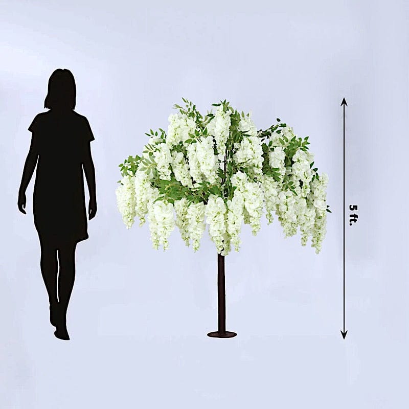 5 feet Freestanding Wisteria Tree with Detachable Metal Base