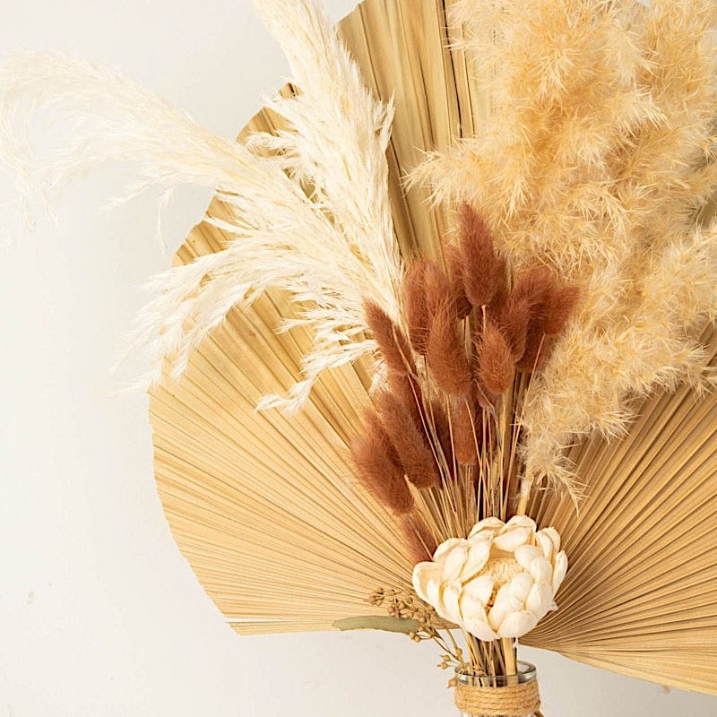 50 Natural 15 in Rabbit Tail Dried Pampas Grass Stems Lavender