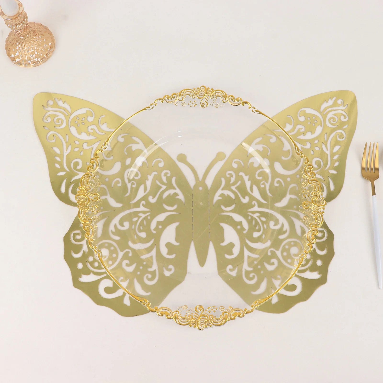 10 Metallic Gold 14x20 in Foil 3D Butterfly Wall Stickers DIY Decals