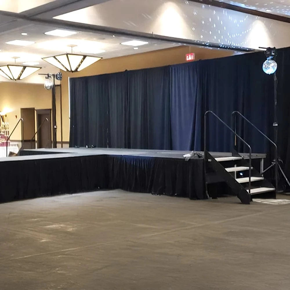 Polyester Shirred Pleat Portable Stage Skirting